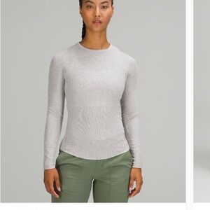 lululemon athletica heather Gray Long Sleeve Top